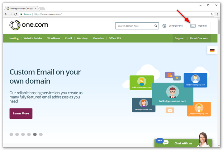 How to change the password in one.com Webmail